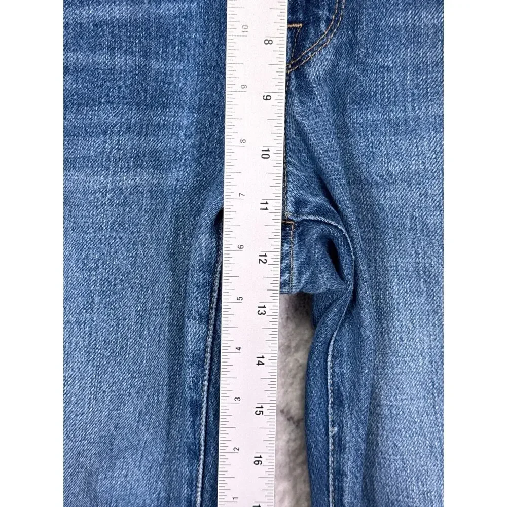 Frame Jeans 27 Womens Le Baggy Palazzo Cropped Raw Hem In Seafarer Wash - Picture 4 of 8